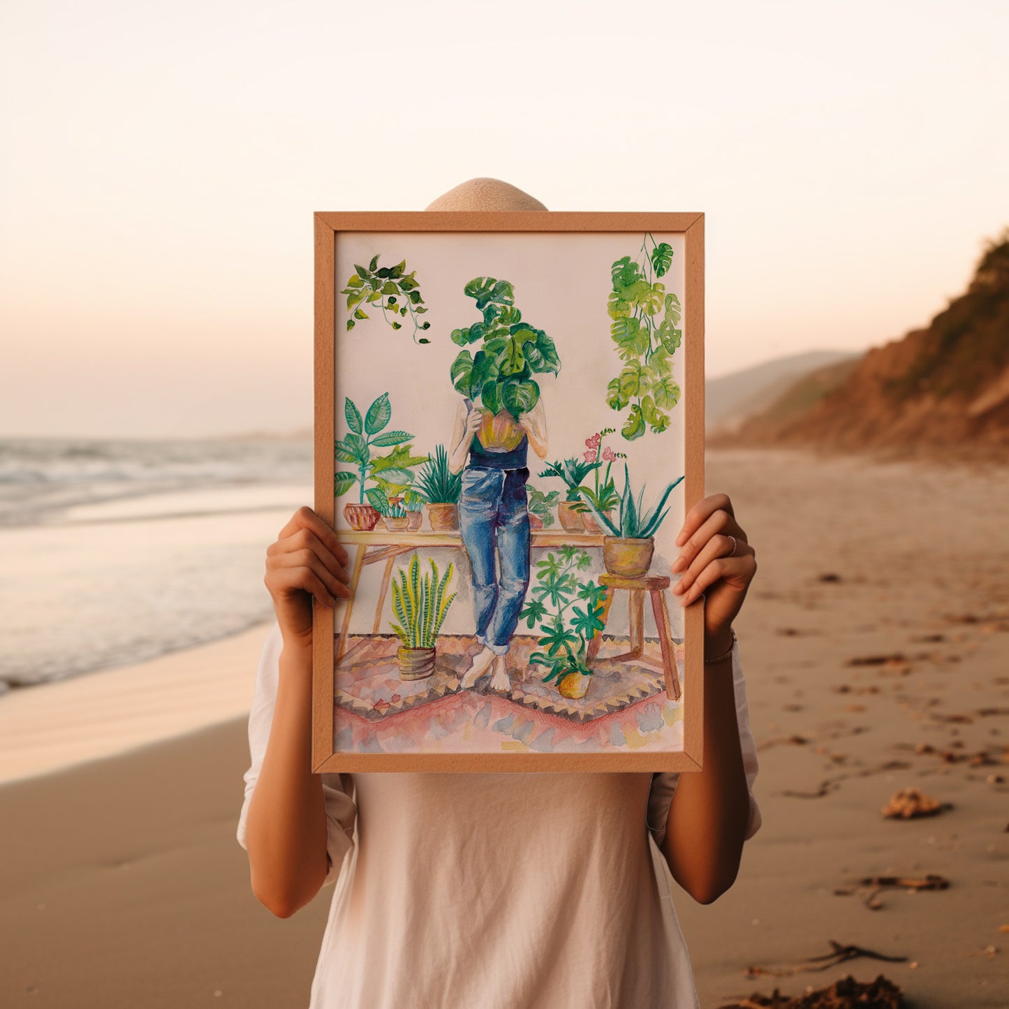 Nature Art Print CRAZY PLANT LADY