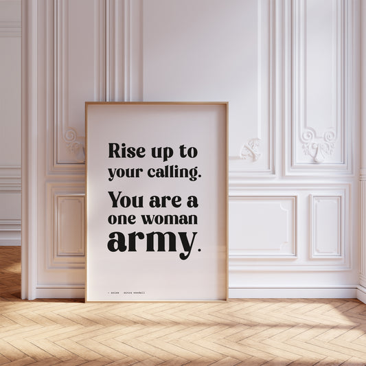 Poetry Poster 'CALLING' Wall Art Print