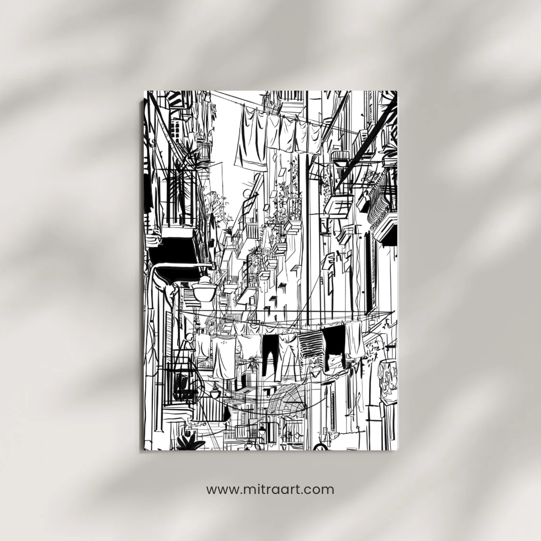 LOUD Line Art Print – Minimalist Black and White Wall Art