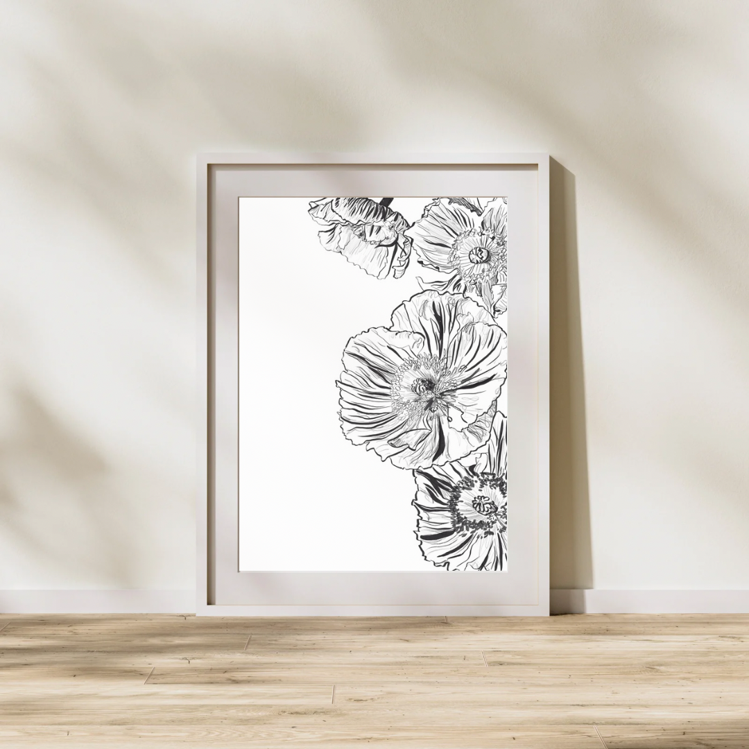 LOUD Line Art Print – Minimalist Black and White Wall Art