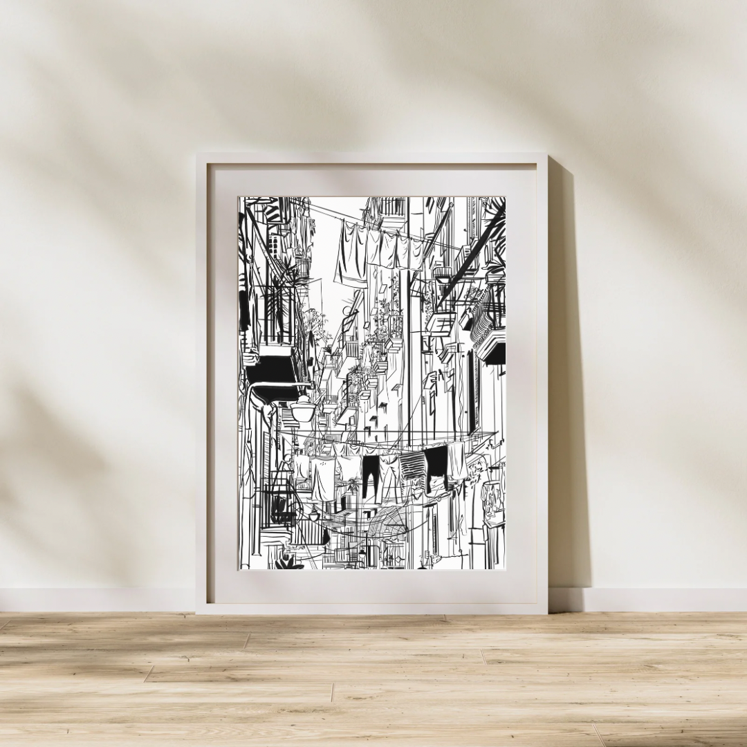 LOUD Line Art Print – Minimalist Black and White Wall Art