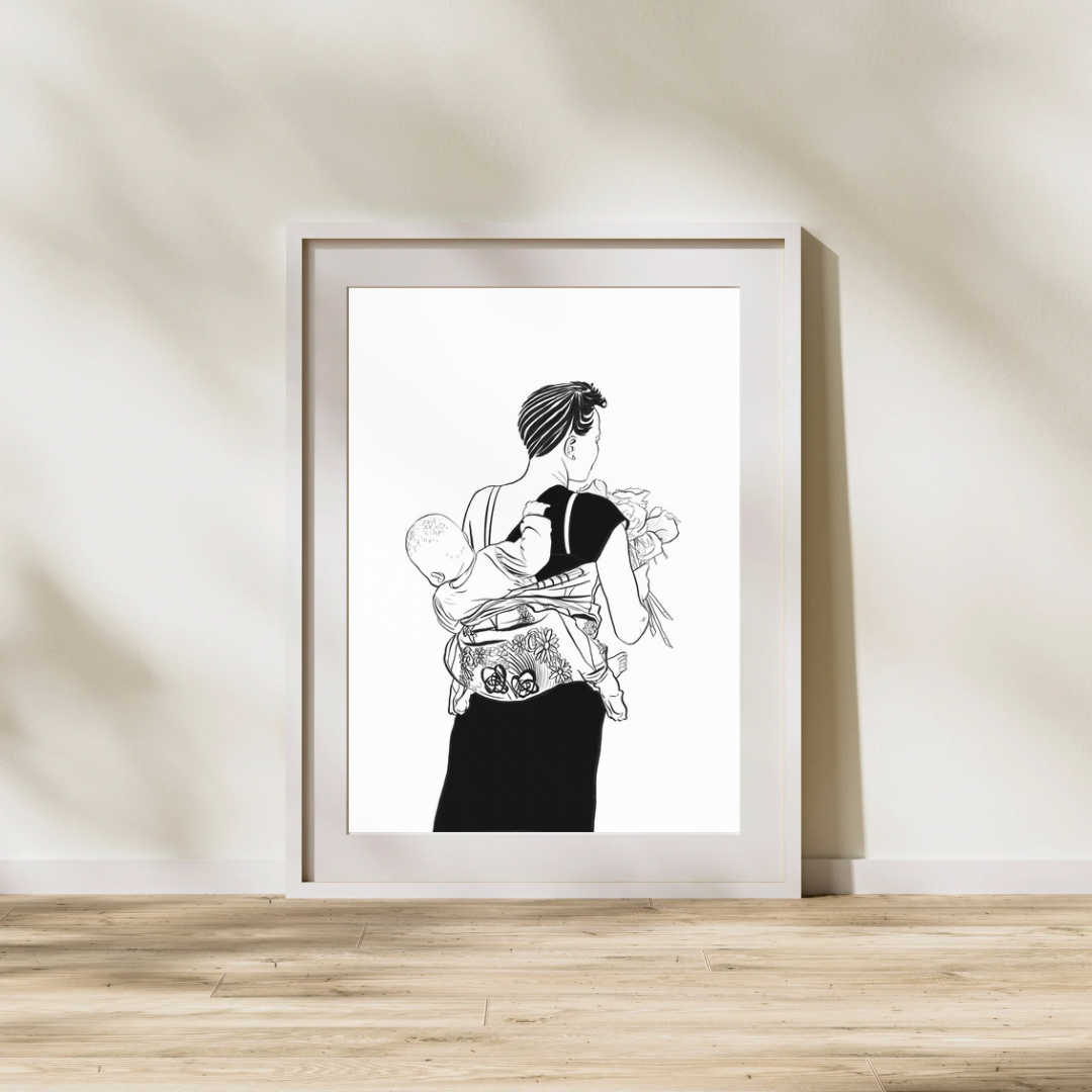 LOUD Line Art Print – Minimalist Black and White Wall Art